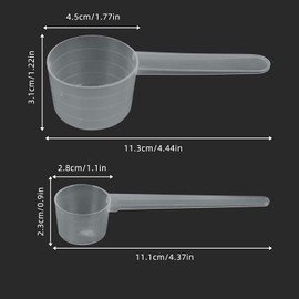 Measuring Spoon, Dosing Spoon, 5 g, Transparent with Scale 2 g, 3 g, 4 g Scales
