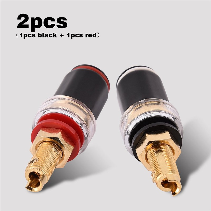 Tihebeyan Terminal Connectors Speaker Cable, 2 Pieces Seamless Copper Banana