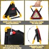 Huquary LED Emergency Warning Triangle, Rechargeable Portable Flashing LED Warning