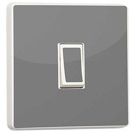 Plain Silver Light Switch Sticker Home Decorative Accessories Vinyl Cover Skin Decal by stika.co