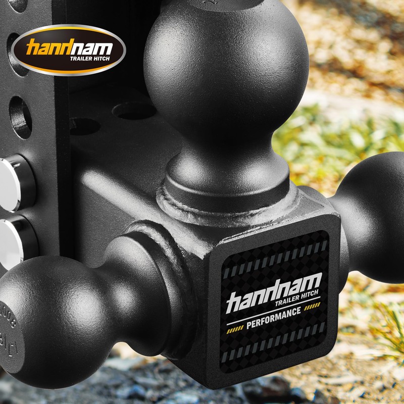 Adjustable Trailer Hitch Ball Mount with 6" Drop/Rise Fits 2"