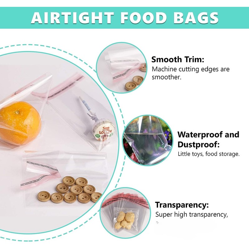 500 x Clear Cellophane Bags Self Seal 12cm x 17cm