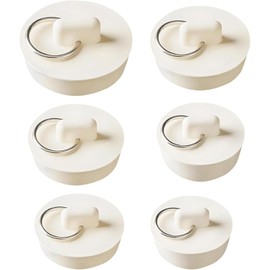 JIAQCN Tapon para Lavabo De Baño, Tapa Coladera, 6 Unidades, Varios Tamaños, De Goma, para Cocina, Baño, Lavadero, Ideal para Retener Agua Y Prevenir Olores