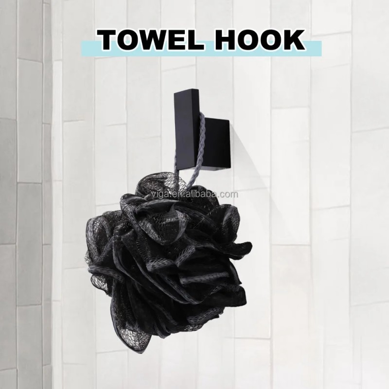Matte Black Bathroom Accessories Set 5 Pieces, Wall Mounted Screw-In