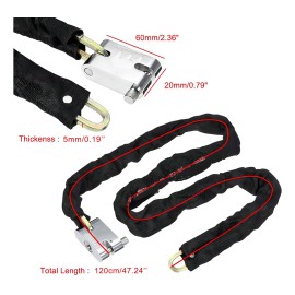 1.2 M Candado De Cadena Antirrobo Para Bicicleta Y Moto