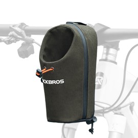 ROCKBROS Bicycle Water Bottle Holder Handlebar Bag Bottle Bag on Handlebar Accessories for E-Scooters, Folding Bikes, Mountain Bikes, Road Bikes in Dark Green