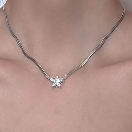 Atentuyi Boho Pearl Pendant Necklace Gold Beads Necklace Beads Choker Necklace Tiny Dot Necklace Box Chain Necklace Jewellery for Women and Girls