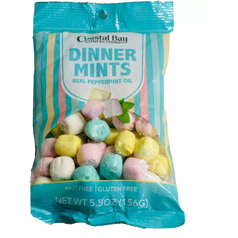 Coastal Bay Real Peppermints Dinner Mints Nut Free/Gluten Free:5.5oz/156