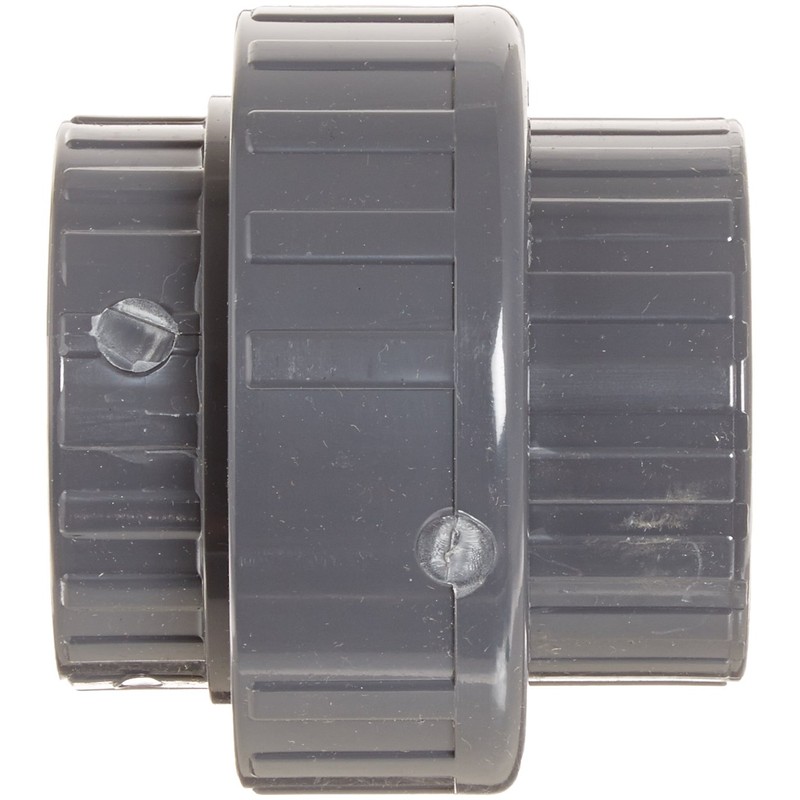 Spears 857 Series PVC Pipe Fitting, Union with Viton O-Ring,