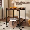 WBNVYLK Solid Wood Nightstand with 2-Tier Storage Shelf - Versatile