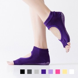 Non-slip Toeless Yoga & Pilates Socks SD-221040 White 2ea
