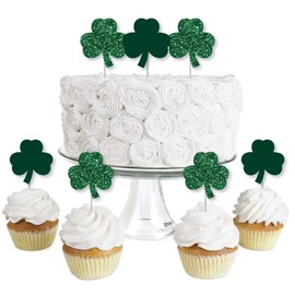 St. Patrick's Day - Dessert Cupcake Toppers - Saint Patty's Day Party Clear Treat Picks - Set of 24