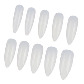 Healvian 600pcs Water Drop Shape Fake Nails Long Pointed Nail Tips Nail Art Stickers for Diy Manicure Party Supplies