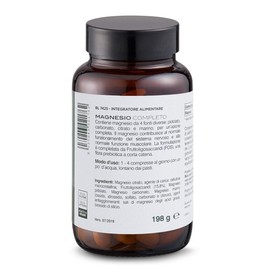BIOS LINE Principium, 4 fonti di magnesio ad azione completa, Integratore anti stress, Senza glutine e lattosio (180 Compresse)