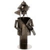 WINE BODIES Player with Golf Club Metal Wine Bottle Holder, Charcoal