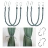 BEL AVENIR Curtain Rope Tiebacks, Drapery Rope Holdbacks with 4