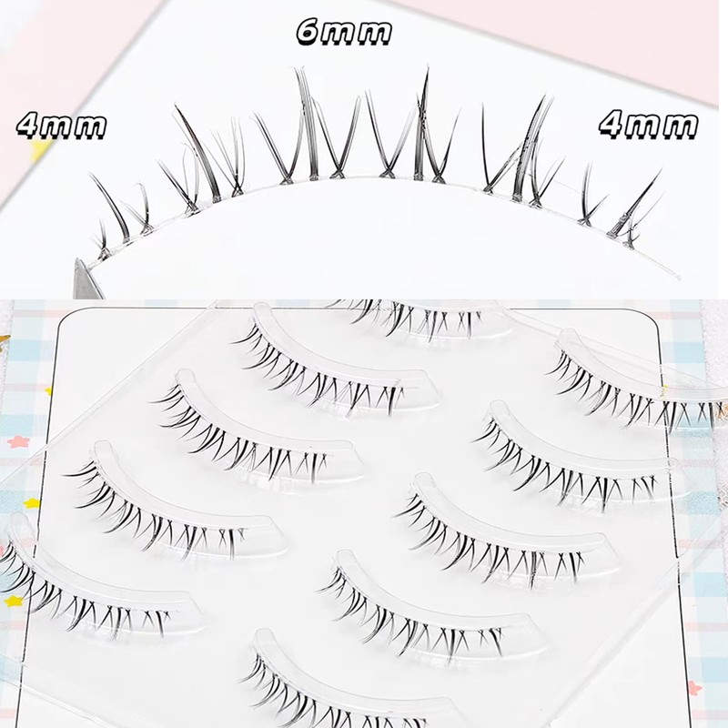 HAPVITAL False Eyelashes for Lower Eyelashes, Natural False Eyelashes, Handmade
