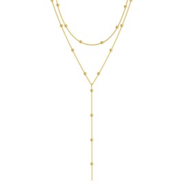 Long gold necklaces for women, Gold lariat necklace, Long chain necklace for women