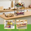 3 Tier Wire Baskets with 2 Banana Hangers, Detachable Countertop