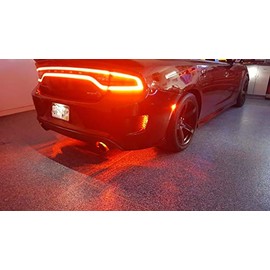 Exhaust & Rear Fascia Vent LED Lighting Kit (Orange) Compatible for Dodge Charger