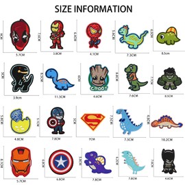 Iron-On Patches for Children, Pack of 20 Patches for Iron-On Patches, Children's Knee Iron-On Patches, Patch Stickers, Children's Patches, Appliques, Iron-On Patches