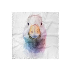 Ambesonne Geese Head Scarf, Watercolor Goose Face, Hair Wrap, 21" X 21"