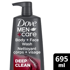 Dove Men + Care Exfoliating Deep Clean Body and Face Wash with 24-Hour Nourishing Micromoisture Technology Body Wash for Men 695 ml with Pump