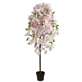 Nearly Natural 5ft. Cherry Blossom Artificial Tree, Pink