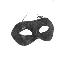 Smiffys Unisex Glitter Eye mask, Black, One Size, Gino Eye mask, 25948