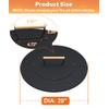 Ardier 20" Wooden-Handle Fire Pit Lid for Pits up to