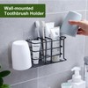 Toothbrush Holders for Bathrooms - Metal Countertop Toothbrush and Toothpaste