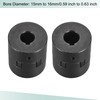 sourcing map Flexible Coupling Shaft 15 mm to 16 mm
