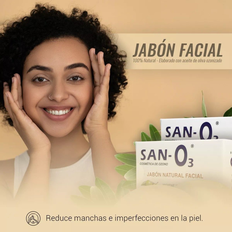 San-o3 Jabón Ozonizado Facial - 100% Natural