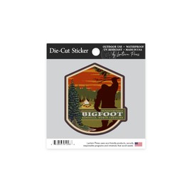 Die Cut Sticker Asheville, North Carolina, Home of Bigfoot, Contour Vinyl Sticker 1 to 3 inches (Waterproof Decal for Cars, Water Bottles, Laptops, Coolers), Small