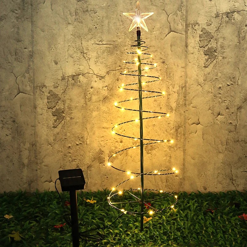 Solar Christmas Tree Light for Outdoor Decor – Waterproof LED
