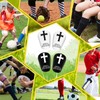 lasuroa 2 Pairs Mini Soccer Shin Guards, 3.15x1.98 Inch Jesus