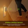 AUVON Plug-in LED Backlit Night Light with Motion Sensor &