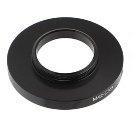 Metal C CS Mount to M42 Lens Adapter, M42*0.75mm Female to C CS Mount Coupling Adapter Ring for Macro and Astronomical Photography