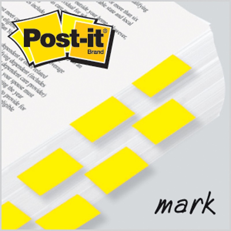 Post-it Flags, Yellow, 1-Inch Wide, 100 Flags, Use to Highlight