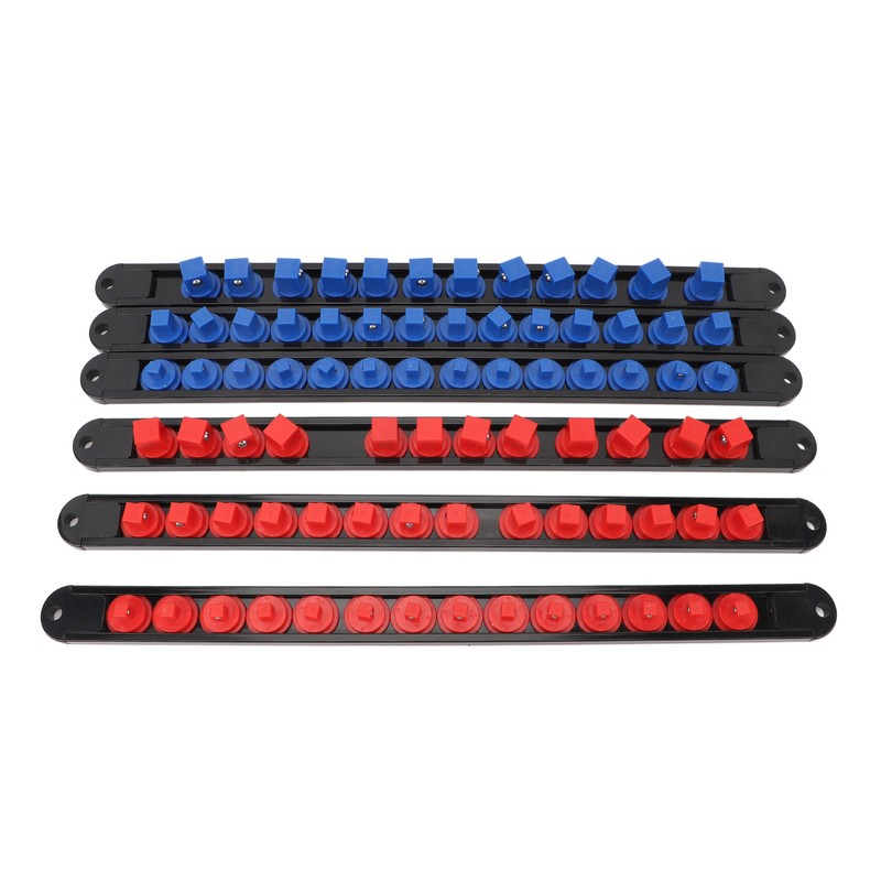 6pcs Socket Organizer 360° Swivel Removable End Cap 1/4 Inch