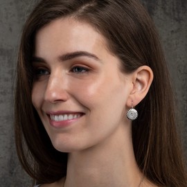 Zavana Round Disc Mandala Earrings, Hanging Earrings with Mandala Disc, Cute Earrings for Women and Teenage Girls with Shiny Mandala Charm, Quality Fashion Jewelry for Women, Brass