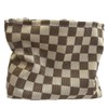 cirea 1/2/3Pcs Brown Checkered Makeup Bags Small Zipper Cosmetic Bag