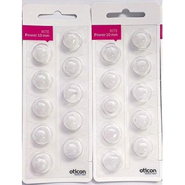 (20 Pack) Oticon 10 mm RITE POWER Domes by Oticon (2 packs of 10 domes)