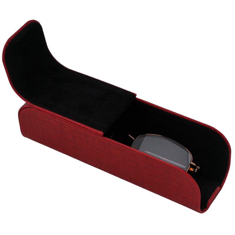 Pearl Glasses Case, Red, Hard Stand, Magnetic, HY-4WI