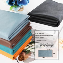 Leathaire Fabric, 57.8'' x 39'' (147cm x 100cm) Faux Leather, Waterproof, Abrasion and Scratch Resistant Texture Leathaire Fabric,1.1 mm Upholstery (Blue)