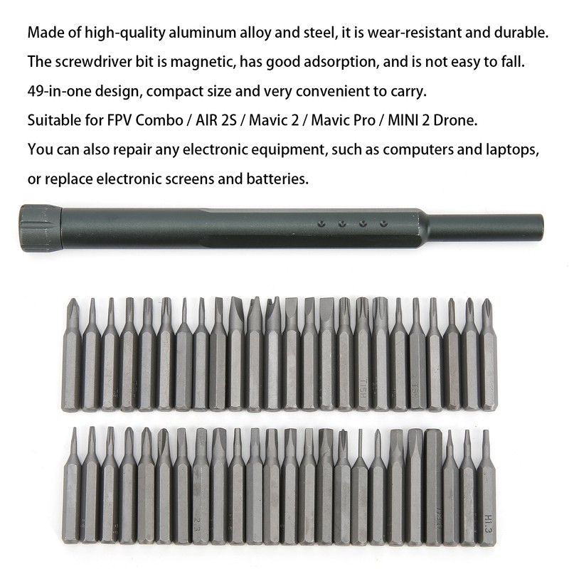 Precision Screwdriver Tool Set 49‑in‑1 Magnetic Screwdriver Bit for FPV