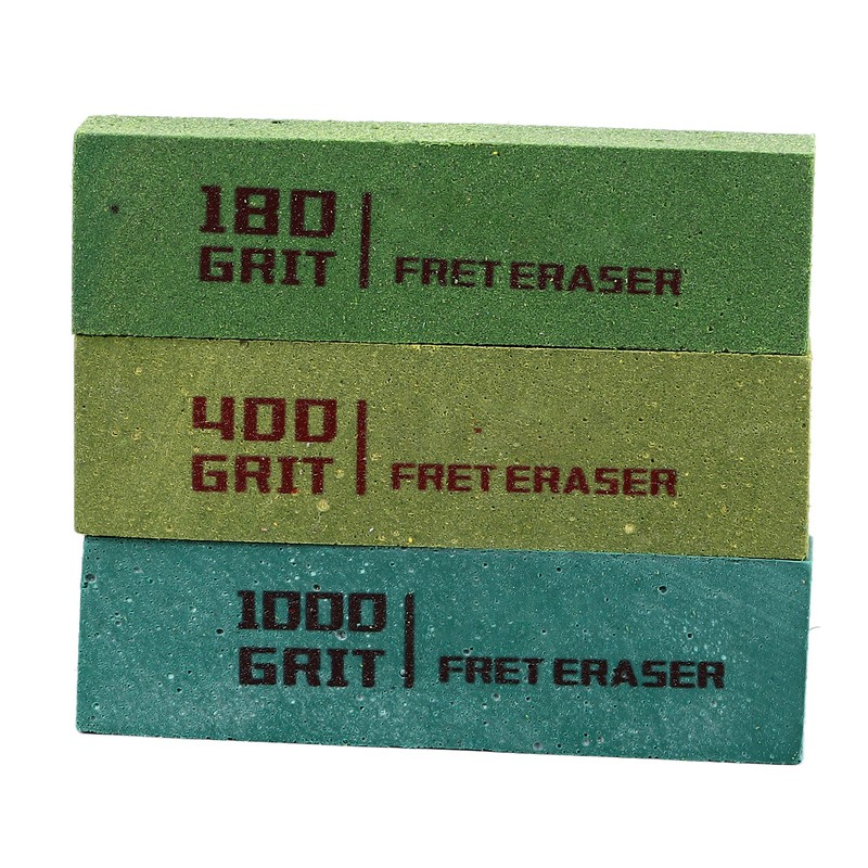 3PCS Guitar Fret Erasers Fret String Polishing Abrasive Rubber Blocks