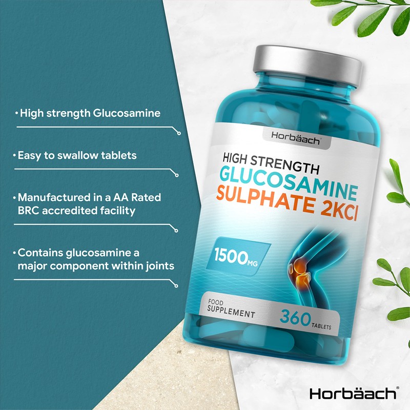 Glucosamine Sulphate 2KCL Supplement 1500mg | 360 Tablets | High
