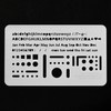 Radite LDTI-TEP-15 Letter Eraser Template TECHNICAL ERASER PLATE WHITE