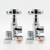 VANCOCO Angled Traditional Radiator Valve (Pair) - Traditional Chrome Radiator